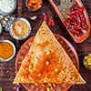 Red Chilli Corn Dosa